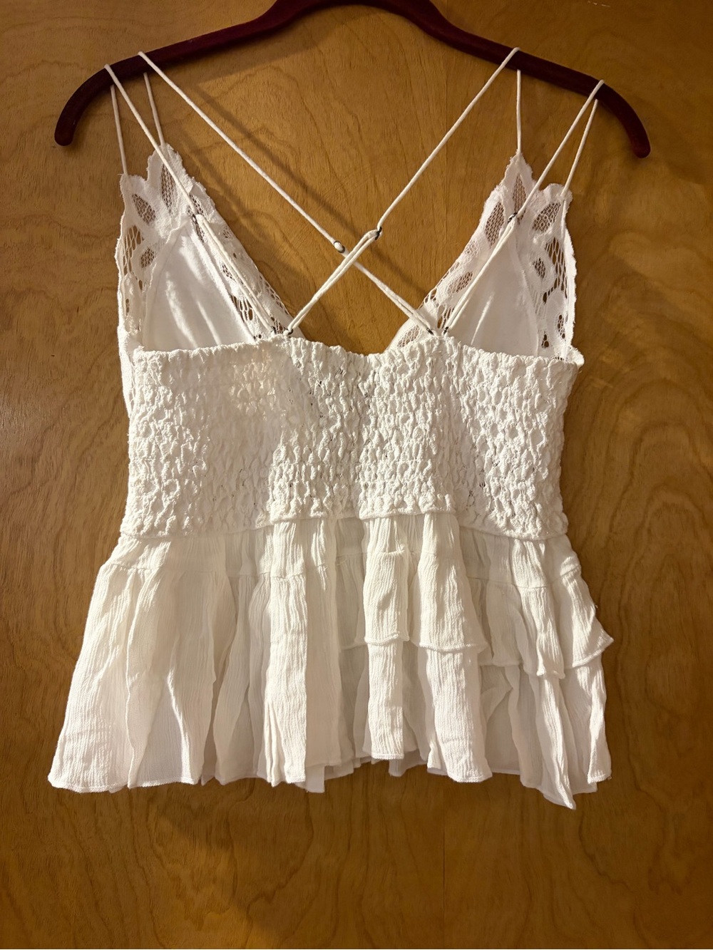 Free People White Lace Ruffle Camisole - Picture 2 of 2
